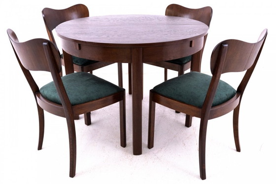 Image 1 of Art Deco table set, Poland, 1930s.