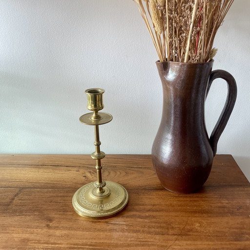 Kerzenhalter aus graviertem Messing