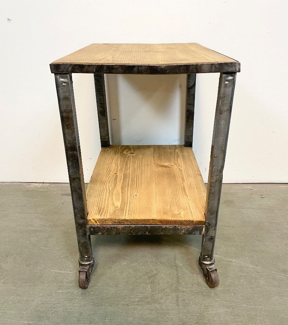 Image 1 of Industrial Table on Wheels, 1960s