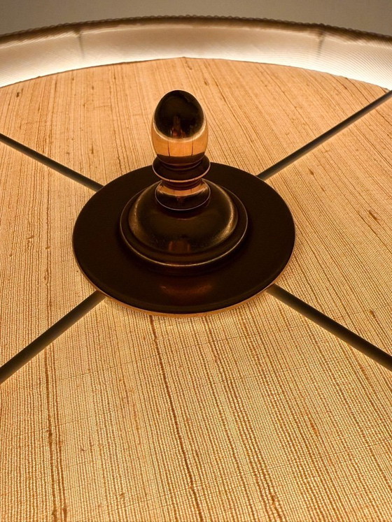 Image 1 of Set of 2 table lamps by Maison Charles, Hollywood Regency, pine cone/pine, France, 1970s