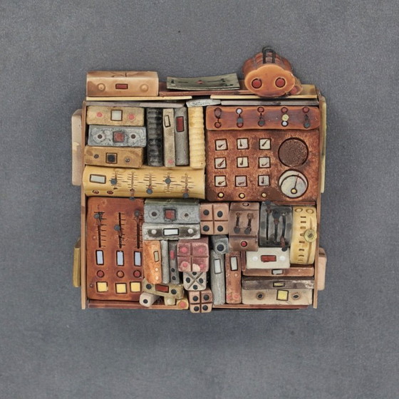 Image 1 of Ensemble de 4 sculptures vibrantes de Guy Deltour – Art contemporain belge, années 2000