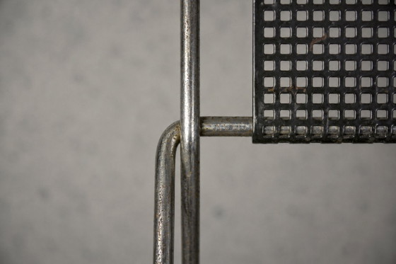 Image 1 of Vintage minimalistische metalen X-Line stoelen van Niels Jørgen Haugesen voor Hybodan, jaren 70, set van 4