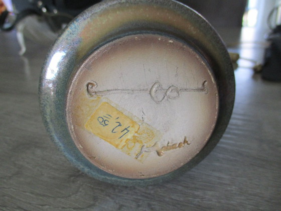 Image 1 of Mobach Round Vase by Joke Stroes, marked and signed 1980.