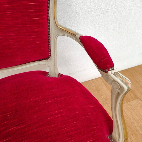 Image 1 of Sedie e poltrone vintage francesi in stile Luigi XV. Prezzo fisso.