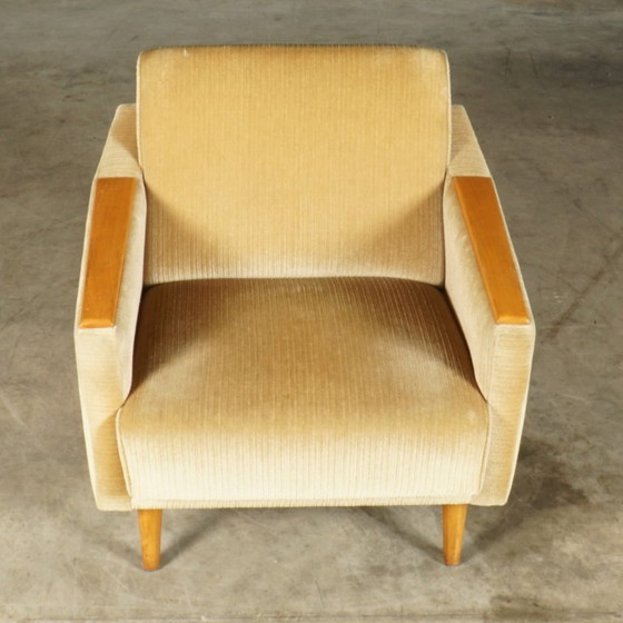 Canapé-lit vintage avec fauteuil – années 1960 – Coins salon, Velvet, Wood (photo 29 of 34)