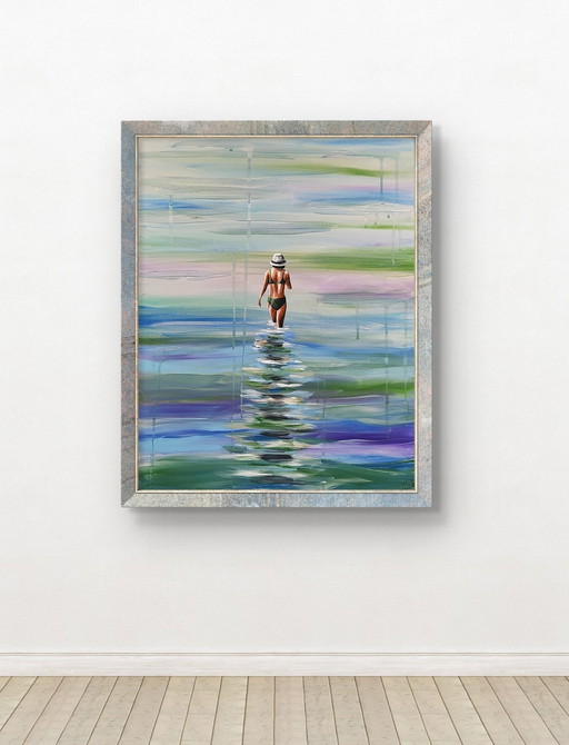 Artist painting - Della Camilleri - Water 2