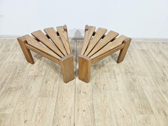 Tavolini modulari in rovere di Dittman, Paesi Bassi, anni '70, Set di 2 – Wood (photo 14 of 15)