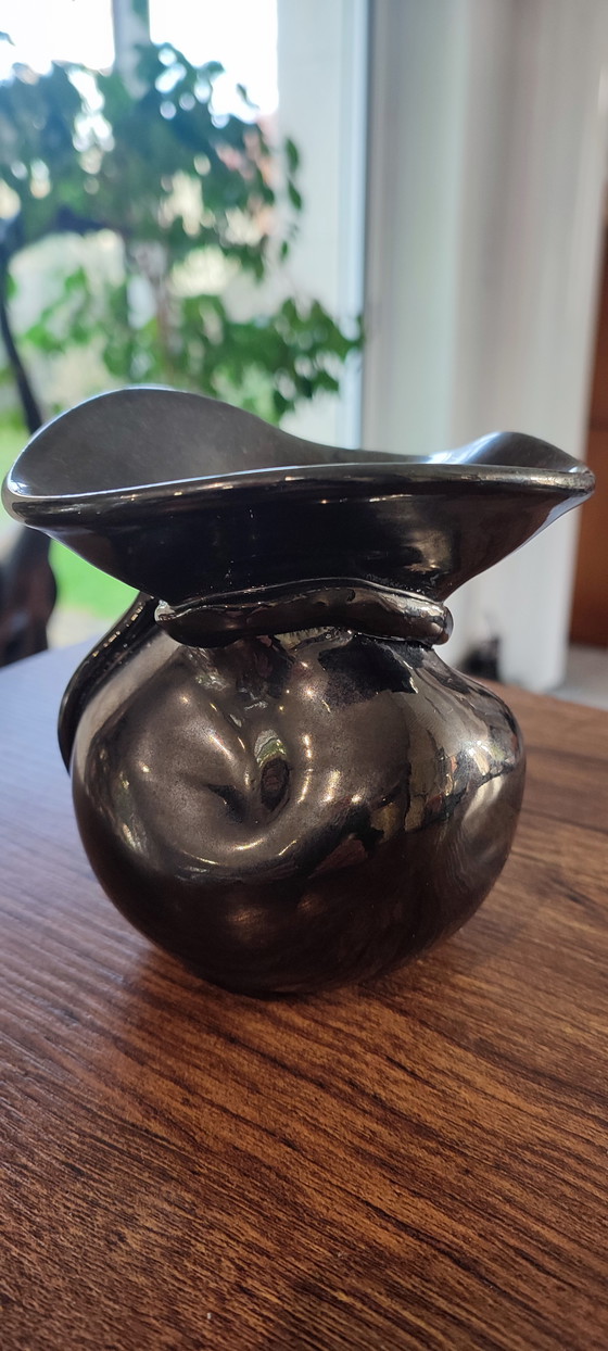 Image 1 of Vaso in ceramica iridescente degli anni '60, firmato