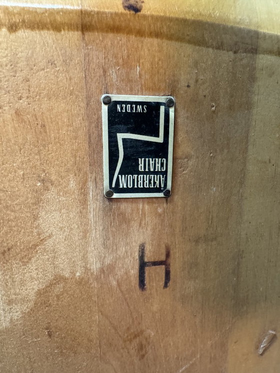 Image 1 of Set of 4 Mid-Century Design Spindle Back Dining Chairs by Bengt Akerblom & Gunnar Eklöf for Nässjö Stolfabrik, Sweden 1950s.