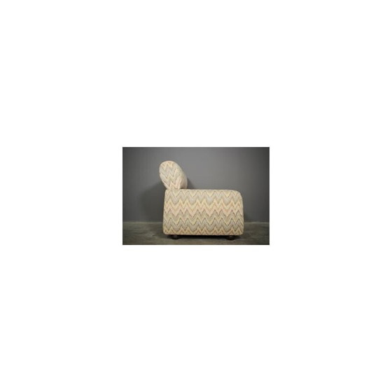 Image 1 of Set of 3 vintage wooden and fabric armchairs, 1970s