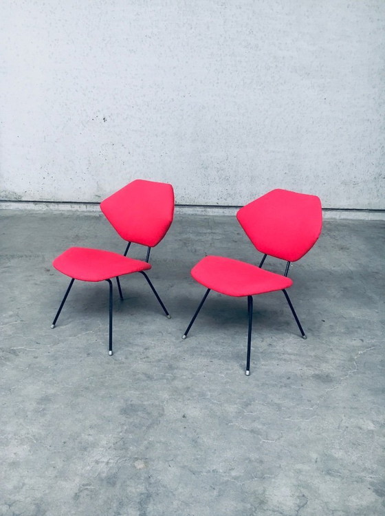 Image 1 of Midcentury Modern Design Low Side Chair set, Italy 1950's