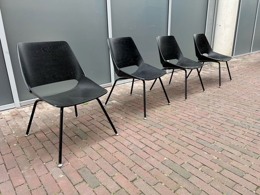 4x Rolf Benz 650 low chairs, set