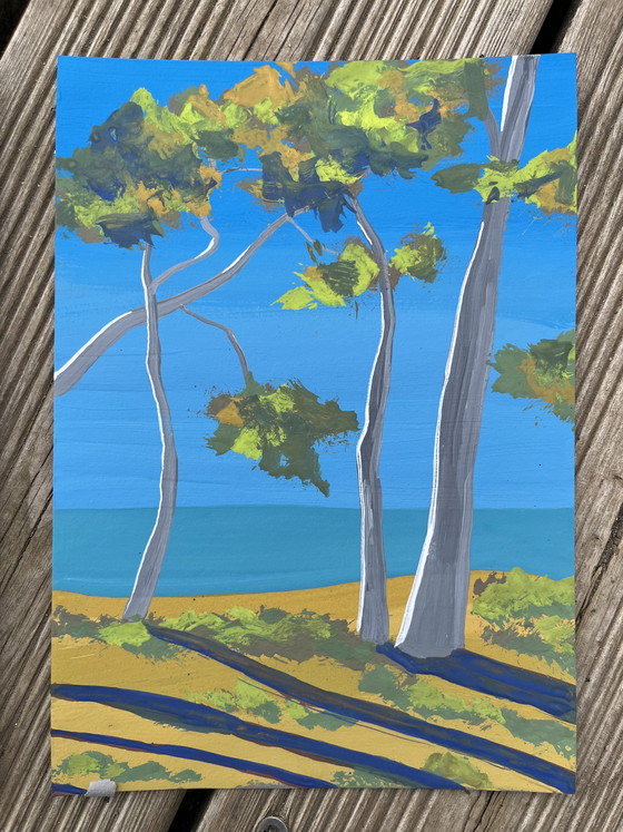 Image 1 of 3 pinturas al gouache sobre papel A5 (21x15cm)