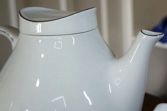 Servizio da tè Thomas Germany anni '50 - Design Sigvard Bernadotte, Set di posate, Porcellana, Argento (foto 4 di 15)
