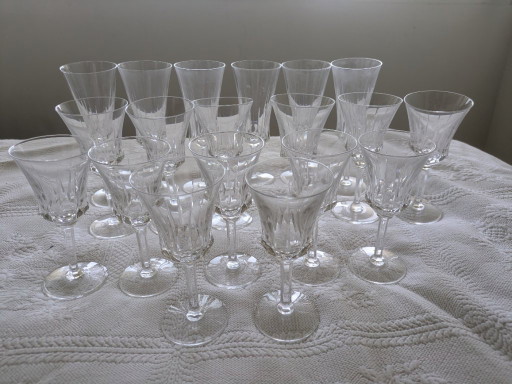 Juego grande de cristalería vintage Val Saint Lambert de 19 piezas – glazen karaffen, Crystal (photo 2 of 9)