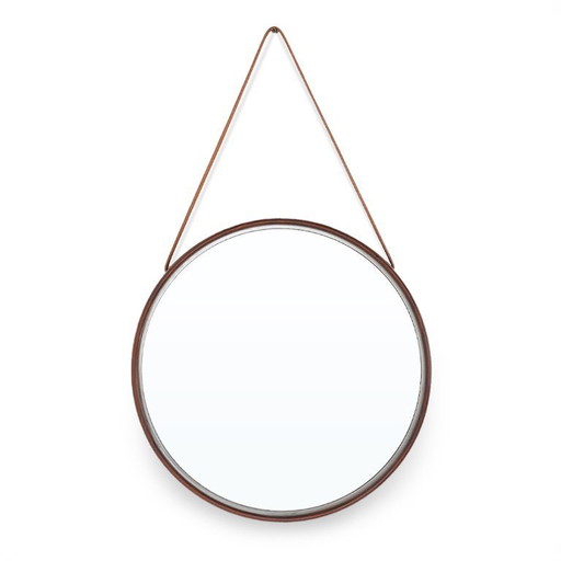 Teakhouten wandspiegel van Uno en Osten Kristiansson voor Luxus, 1960