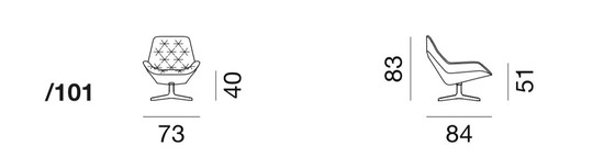 Image 1 of De Sede swivel armchair DS-144/101 