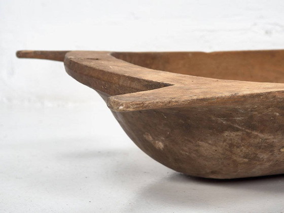Antique wooden bowl for use as a centerpiece (c. 1900), Brown, Rustic (photo 15 of 20)