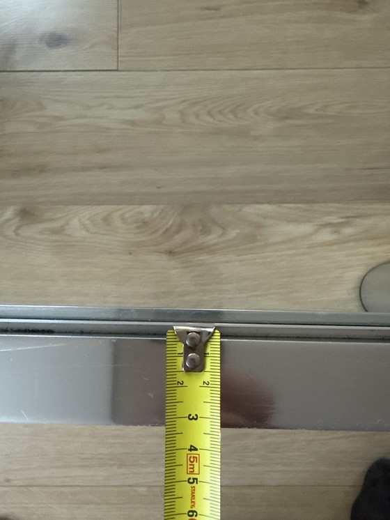 Image 1 of Table basse en aluminium style Metaform | Design moderne néerlandais | 100×100 cm | Années 1970