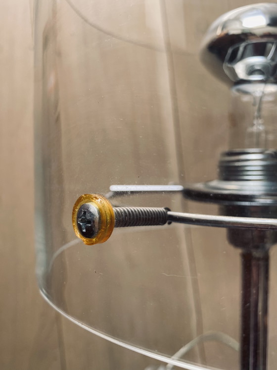 Image 1 of Seltene Glas-Tischleuchte aus den 80er Jahren – Pola Design Amsterdam