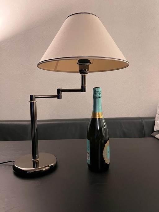 Lámpara de mesa o escritorio AF Cinquanta, diseño italiano, vintage años 70, brazo giratorio ajustable