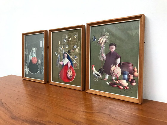 Image 1 of 1960s Charming Vintage English Prints by Hidalgo / Boots