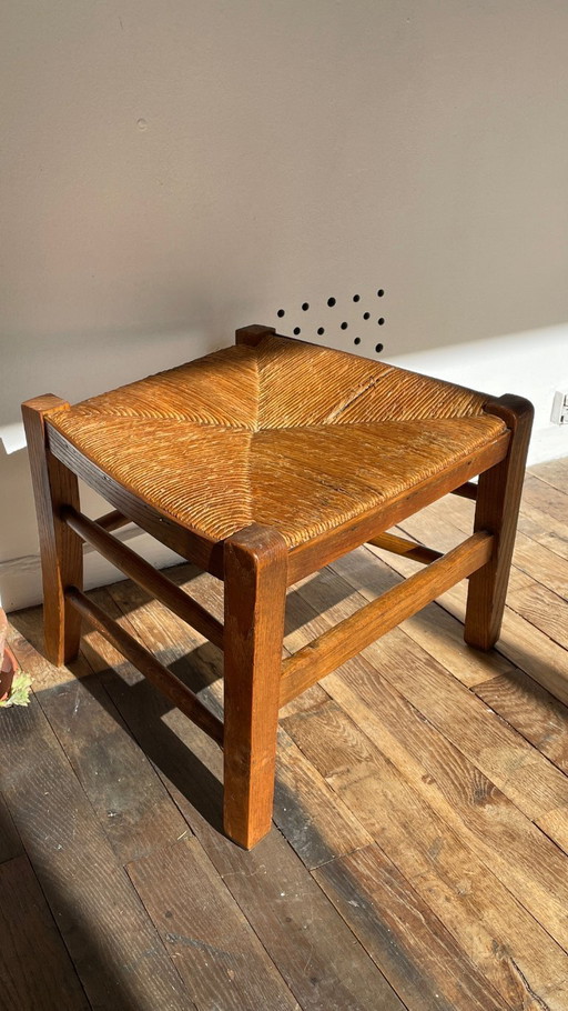 Tabouret paille esprit campagne