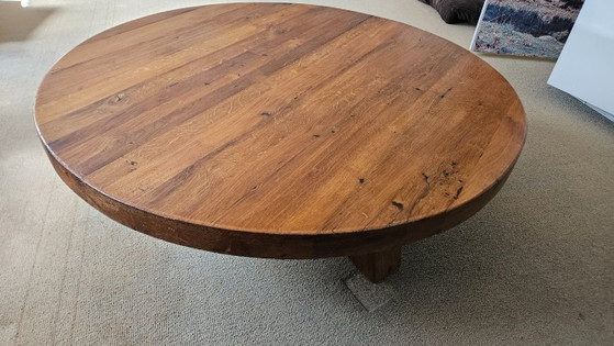 Brutalist Mid Century Salontafel, Prachtig Patina – Wood (photo 8 of 16)