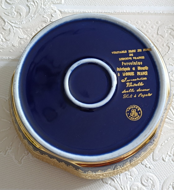 Portagioie in porcellana di Limoges, blu cobalto. – Oggetti decorativi, Porcelain (photo 11 of 11)