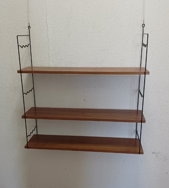 Scaffali a muro anni Cinquanta con tre ripiani – Metal, Wood (photo 7 of 9)