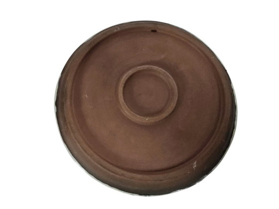 Image 1 of Piatto da parete Ruscha Ceramics - Flower Power - terracotta - Germania Ovest - anni '70