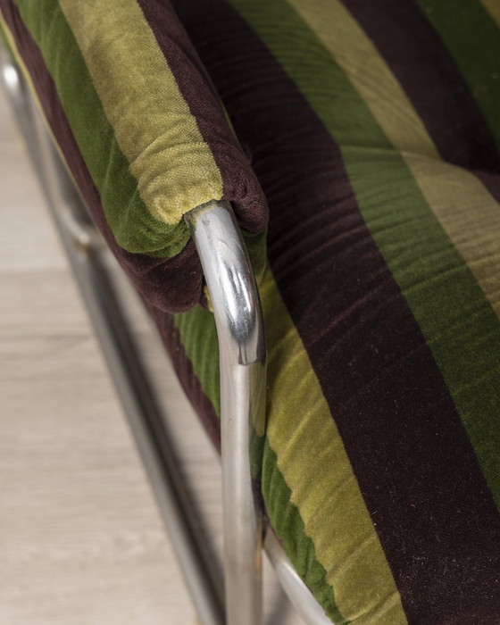 Image 1 of Pair of vintage 70s velvet armchairs designed by G. Faleschini for Mariani
