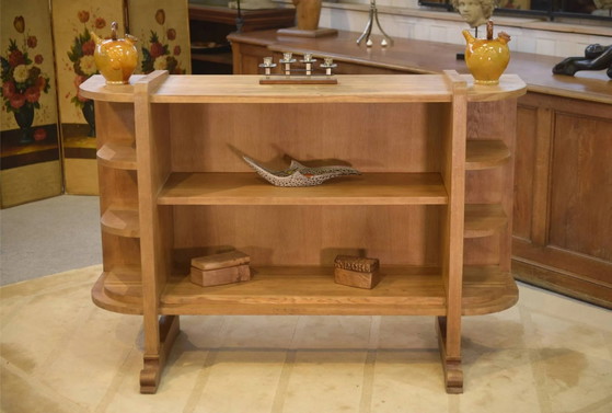 Art Deco modernistische eiken plank uit de jaren 1940. – Wandrek (photo 12 of 13)