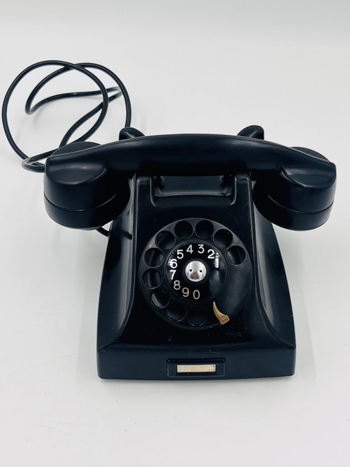 Téléphone en bakélite noir Italien