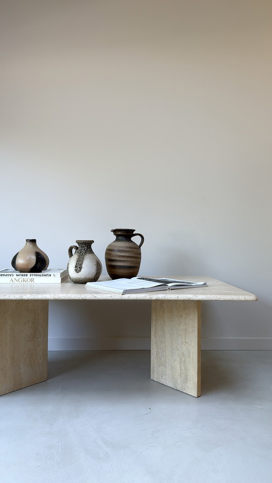 Image 1 of Vintage Italian travertine table