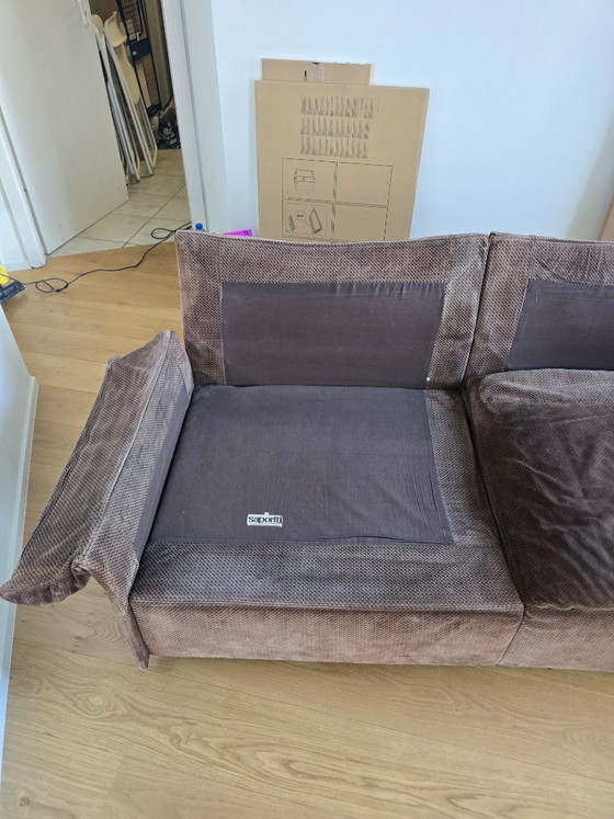 Pair of suede armchairs by Saporiti Italia, 1979 (With original invoice) – 2 seaters, Other (photo 3 of 5)
