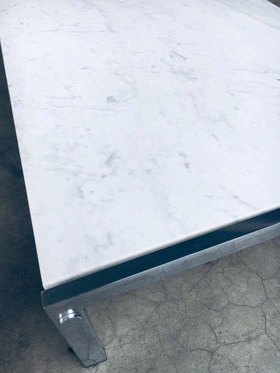 Image 1 of Postmodern Design Carrara Marble Low Coffee Table, Italy 1970's