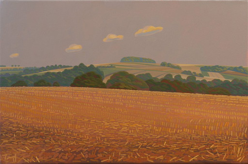 Dipinto unico, Quattro Nuvole, pezzo unico dipinto a mano, 45 x 30 cm, pittura acrilica su tela