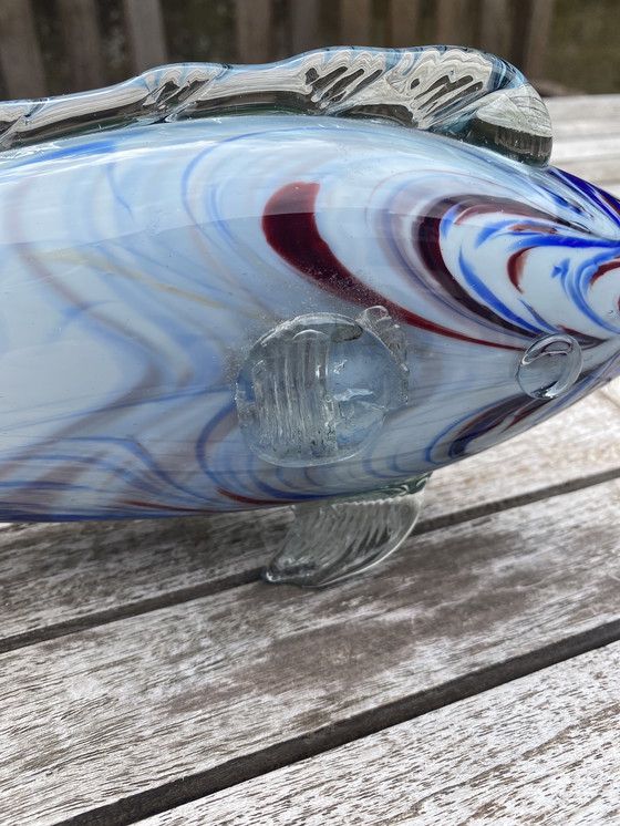Image 1 of Verre de Murano Grand poisson années 60