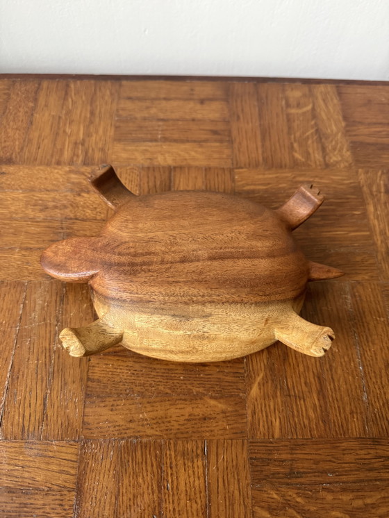 Image 1 of Olivenholzbox in Form einer Schildkröte