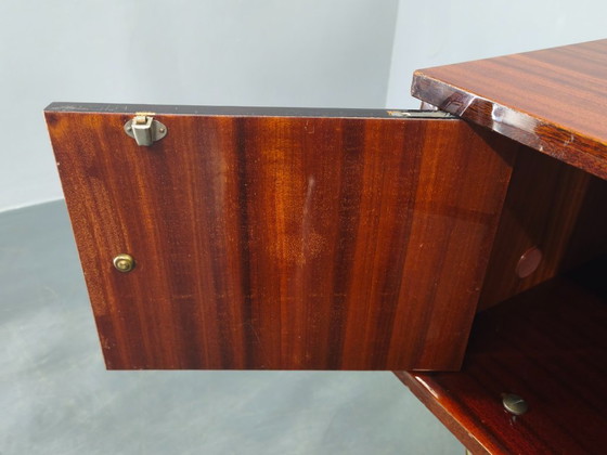 Image 1 of Italian Midcentury Sideboard 1950s High Gloss Cabinet Vintage