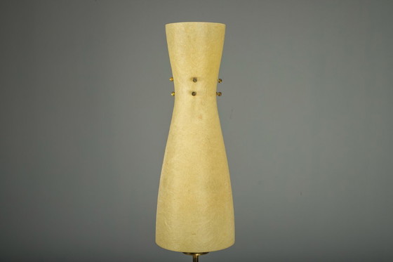 Image 1 of Lampadaire vintage en filigrane avec abat-jour en fibre de verre, Allemagne, années 1950