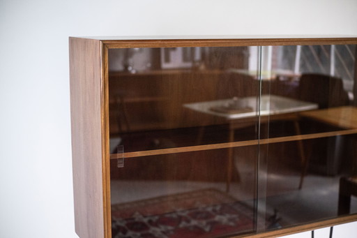 Étagère vitrine Midcentury avec pieds Hairpin