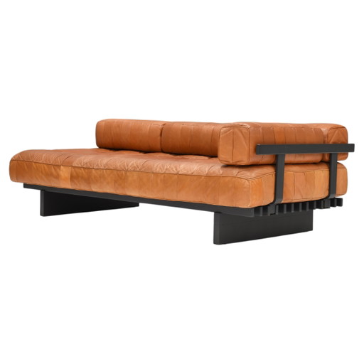De Sede DS80 Letto da Giorno Divano in Pelle Cognac - Svizzera, anni '70