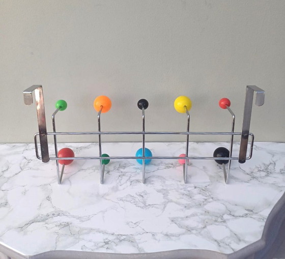 Vintage Coat rack Sputnik style - Space Age / Atomic Style - Door hanger – Metal, Plastic (photo 5 of 5)