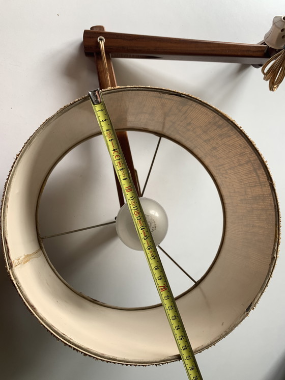 Image 1 of Dänische Lampe aus der Mitte des 20. Jahrhunderts mit hölzernem Scharnierarm