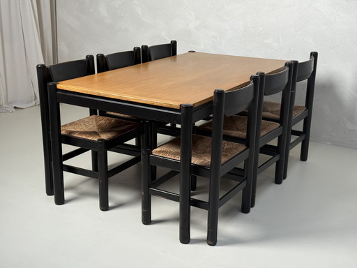 Rare Dining Set Vico Magistretti | Italy | 1970’s