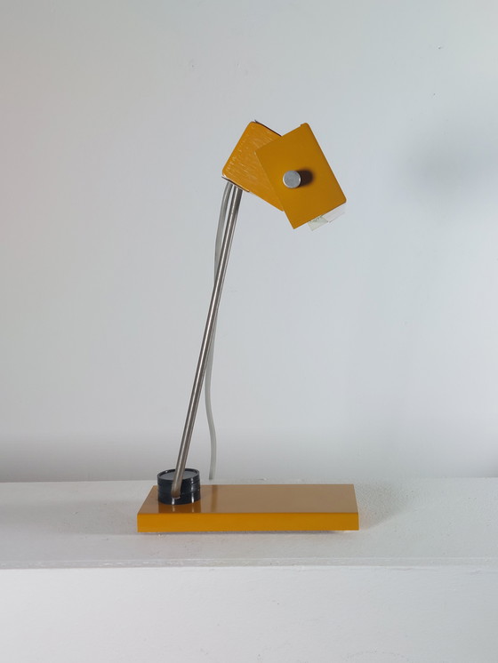 Image 1 of Lampada da scrivania vintage gialla di design di metà secolo Klaus Musinowski