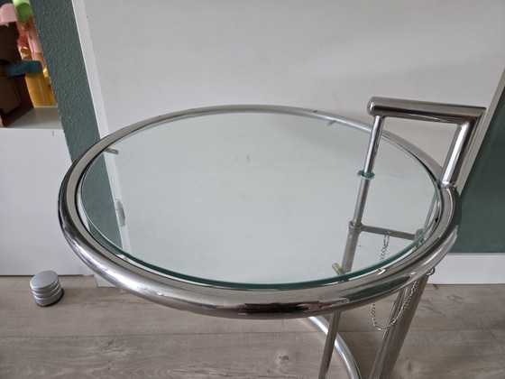 Vintage E1027 Table 1980 – Side tables, Glass, Metal (photo 6 of 8)