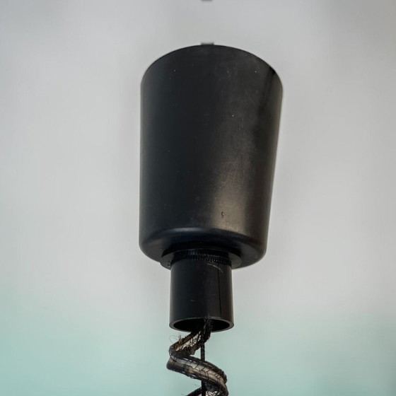 Hanglamp met uittrekbaar glazen frame in mid-century stijl voor de eetkamer, jaren 70. – Leeslamp, Glass (photo 9 of 10)